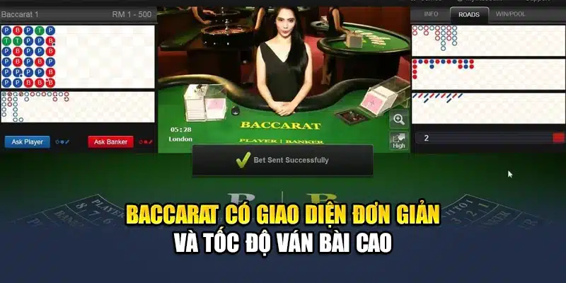 Mini Baccarat QH88 Dễ Chơi Tốc Độ Cao Trả Thưởng Rõ Ràng 1 Baccarat có giao diện đơn giản và tốc độ ván bài cao